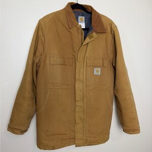 Vintage Y2K CARHARTT CO4 BRN Jacket Mens 44 Brown Canvas Barn Chore pockets coat